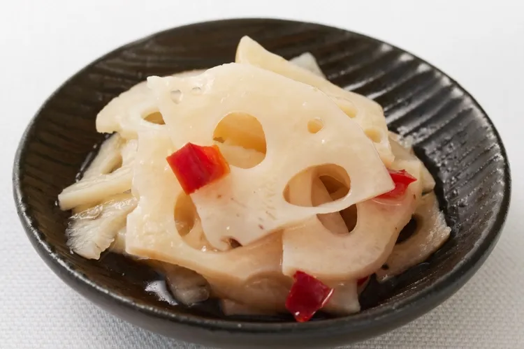 蓮根なます 調理画像