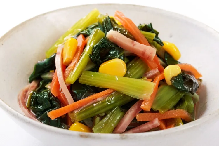 国産小松菜の中華和え