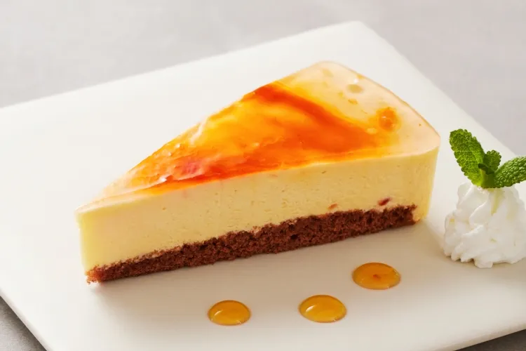 ブラッドオレンジ レアチーズ 調理画像