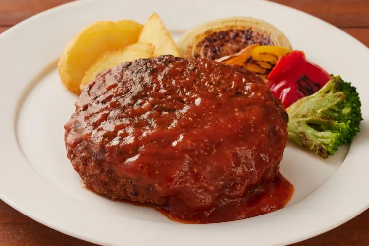 3種チーズのトマトハンバーグ170 盛付画像1