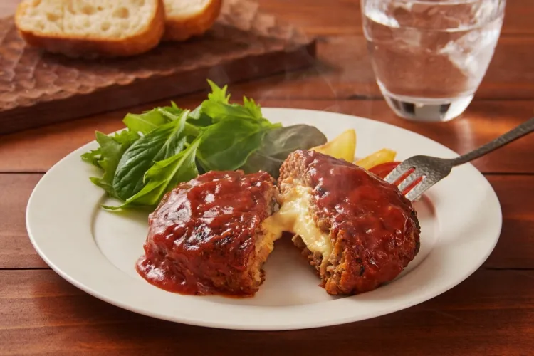 3種チーズのトマトハンバーグ170 盛付画像2