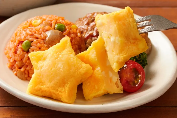 星のチーズオムレツ 盛付画像1