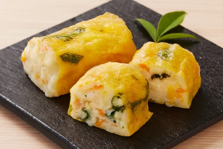 海老と5種野菜の湯葉巻き