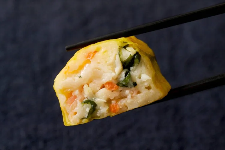 海老と5種野菜の湯葉巻き 盛付画像2