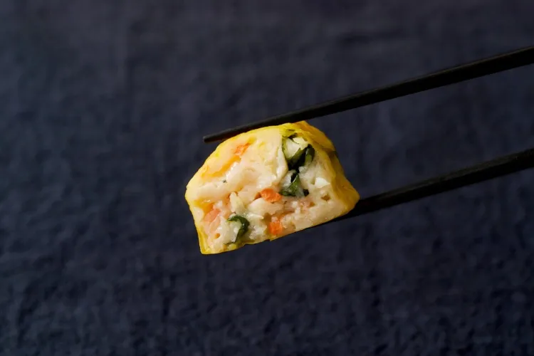 海老と5種野菜の湯葉巻き 盛付画像4