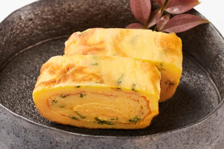 糸島産ねぎの玉子焼