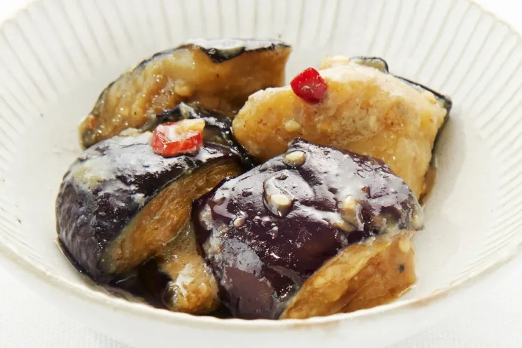 揚げ茄子の柚子味噌和え